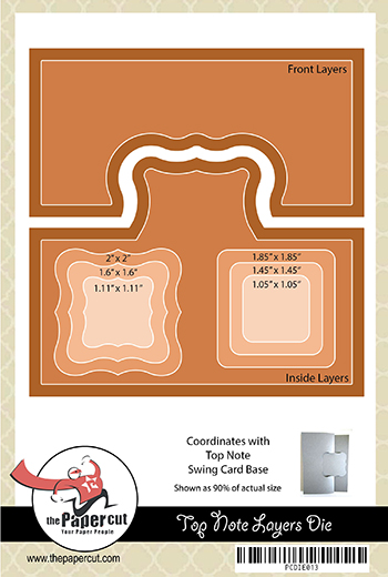 Top Note Card LAYERING Die Set<br>Includes BOTH Shape and Card Panel Layers